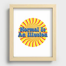 Normal Is An Illusion - Retro Optical Illusion Recessed Framed Print