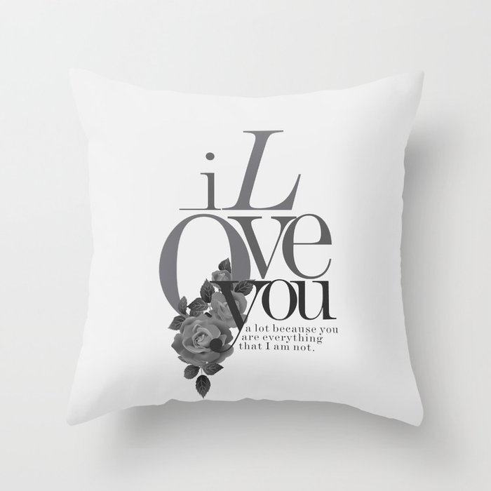 You Complete Me II - LOVE #society6 #love #buyart Throw Pillow
