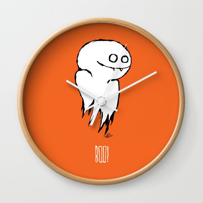boo - the ghost Wall Clock