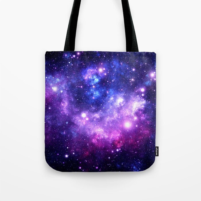 Purple Blue Galaxy Nebula Tote Bag