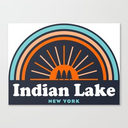 Indian Lake New York Rainbow Canvas Print