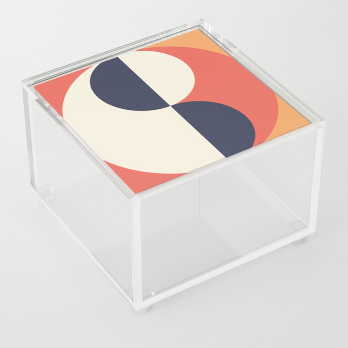 Geometric Midcentury Bauhaus Acrylic Box