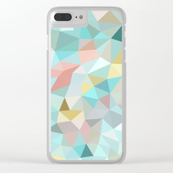 Pastel Tris Clear iPhone Case