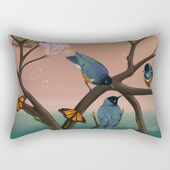 Starlings Rectangular Pillow