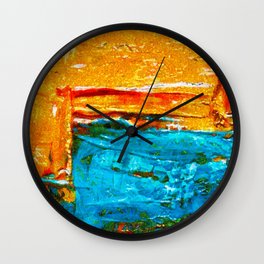 Colorfol paintin background Wall Clock