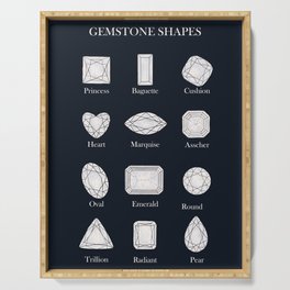 Gemstone shapes Serving Tray