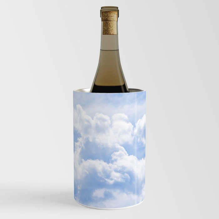 White Clouds in a Bright Blue Sky Wine Chiller