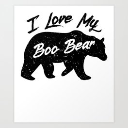 Boo Bear Cute Teddy Bear Polar Bear Halloween Couples Light Art Print | Festival, Pun, Witch, Sarcastic, Graphic, Clown, Naughty, Halloweenparty, Funny, Zombie 