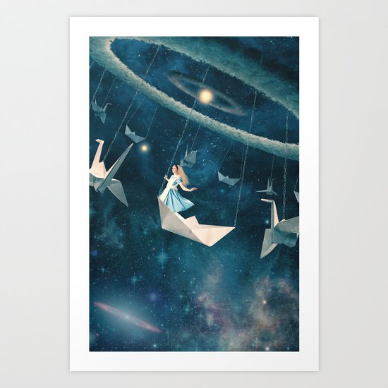 My Favourite Swing Ride Art Print