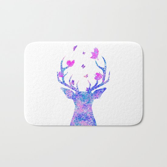 Flying Amongst the Antlers Bath Mat