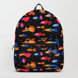 Guppy fish BLACK Backpack