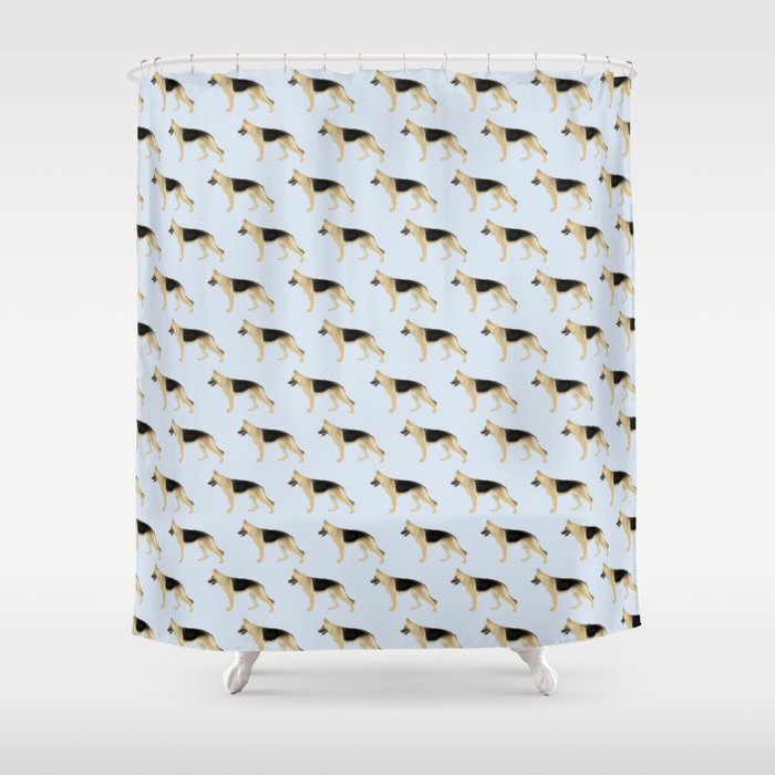 German Shepherd Faded Black Tan Shower Curtain By 2woofs1meow