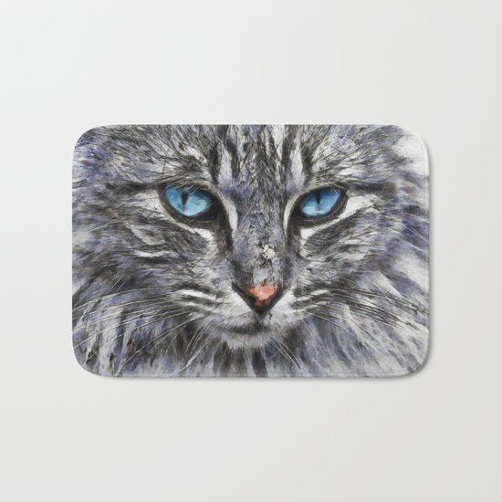 Cat Portrait Bath Mat