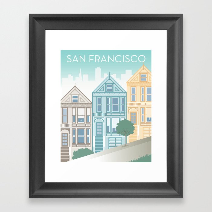 San Francisco: Painted Ladies Framed Art Print