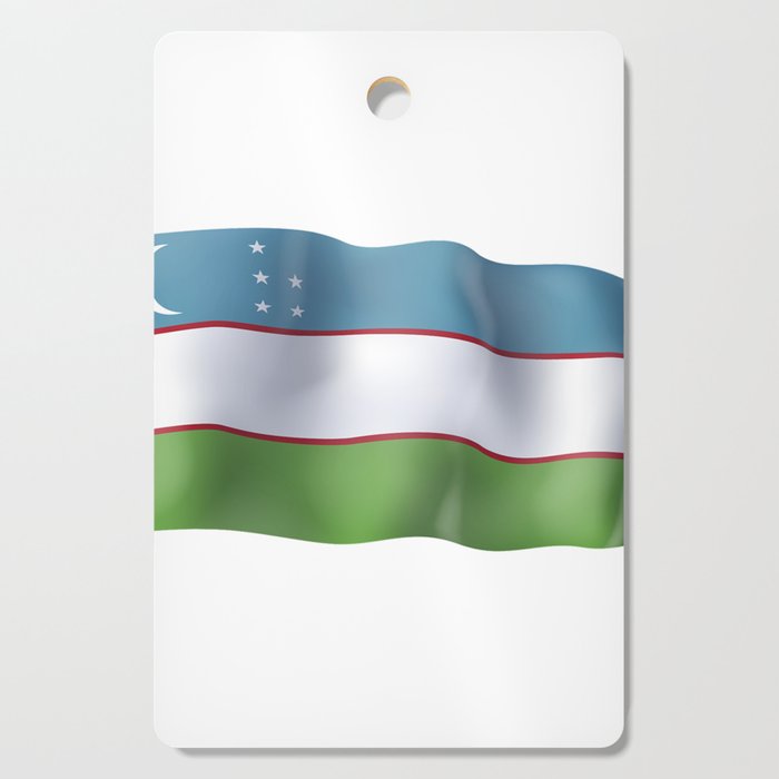 Uzbekistan flag Cutting Board