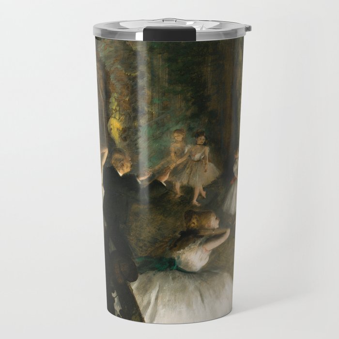 The Rehearsal of the Ballet Onstage - Degas Travel Mug