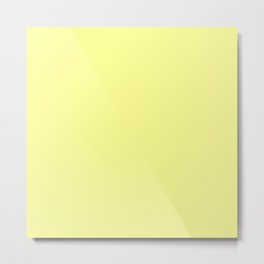 Soft Chalky Pastel Yellow Solid Color Metal Print