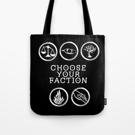Divergent - Choose Your Faction (White) Tote Bag