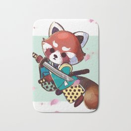 Red Panda Samurai Bath Mat