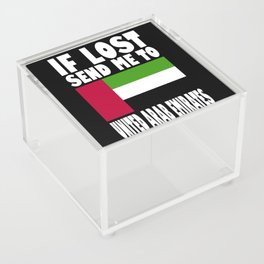 United Arab Emirates Flag Saying Acrylic Box