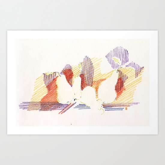 CRAYON LOVE - Shadows Art Print