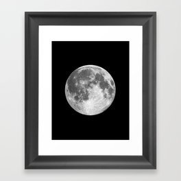 Full Moon print black-white photograph new lunar eclipse poster bedroom home wall decor Framed Art Print