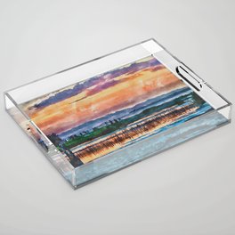 Hilton Head Sunset Acrylic Tray