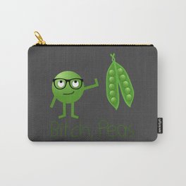 Bitch Peas Carry-All Pouch | Food, Peas, Vegetables, Comic, Funny, Graphicdesign, Umeimages, Bitch, Kitchen, Foodie 
