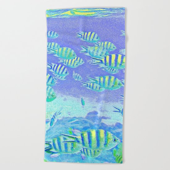 Pastel Fish Beach Towel