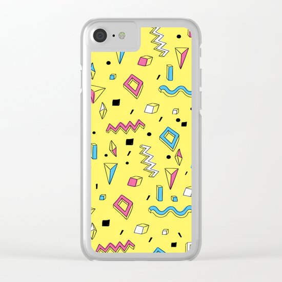 Memphis Art Clear iPhone Case