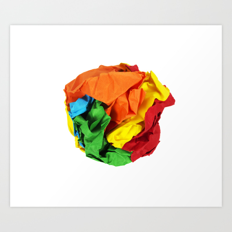 Crumpled Paper Ball Art Print By Samirhanusa Society6 Choose your favorite crumpled paper. crumpled paper ball art print by samirhanusa