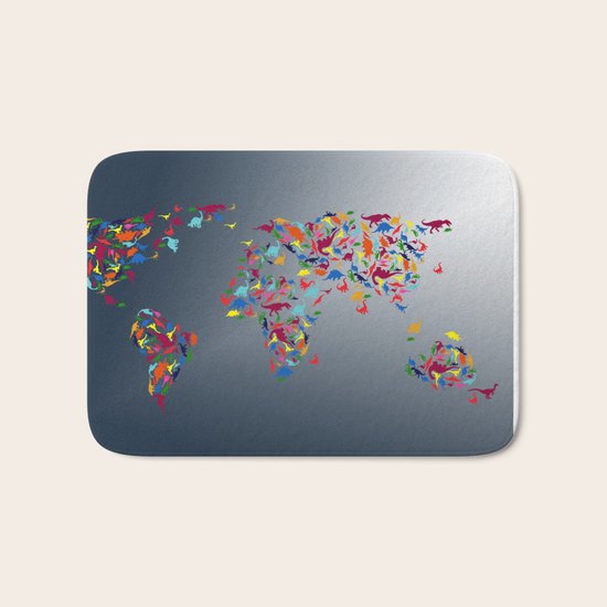 WORLD MAP Bath Mat