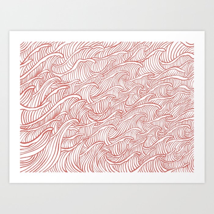 2021 the great wave 2 pattern  Art Print