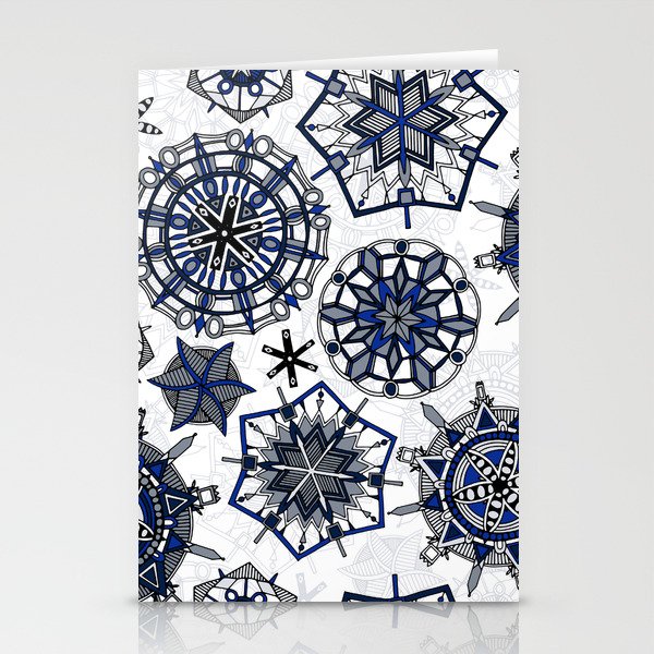 mandala snowflakes Stationery Cards