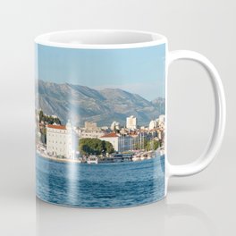 Ripples, Brick, & Stone - Panorama of Split, Croatia, with mountains in the background Coffee Mug