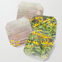 Wall of Flowers Watercolor Coaster