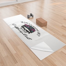 Lady Skull Dead Inside Yoga Towel