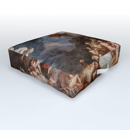 Palace of Versailles - Michelangelo Ceiling Mural Outdoor Floor Cushion