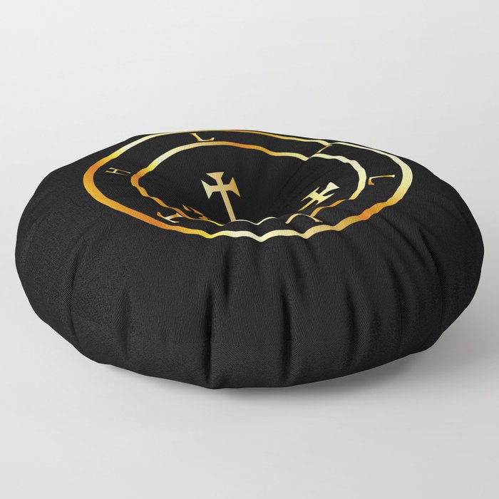 Sigil of Lilith- Female demon Lilith symbol in gold Floor Pillow