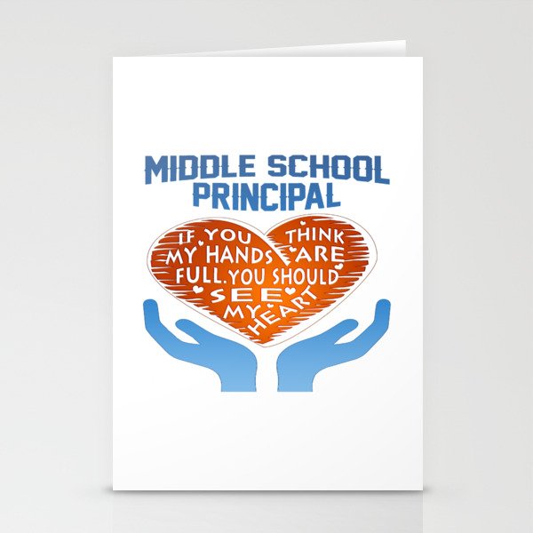 Middle School Principal Stationery Cards