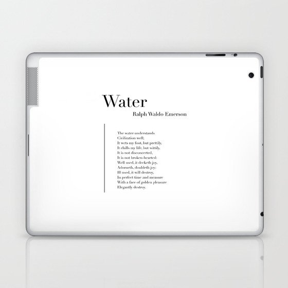 Water by Ralph Waldo Emerson Laptop & iPad Skin