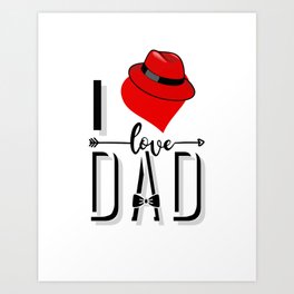 I Love DAD Art Print | Worldbestdad, Thebestdad, Dadoftheyear, Pappa, Drawing, Superdaddy, Ilovemyfather, Graphite, Proudpapa, Lovepapa 