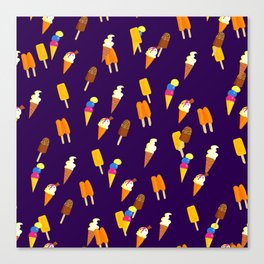 Ice Cream Cones and Popsicles Canvas Print
