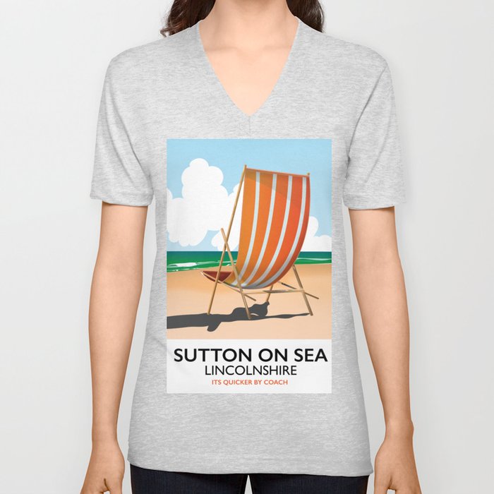 Sutton on Sea Lincolnshire  V Neck T Shirt