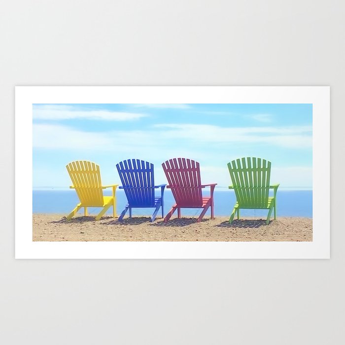 Summer S Beach Chairs Nadia Bonello Art Print By Trumyiz Society6