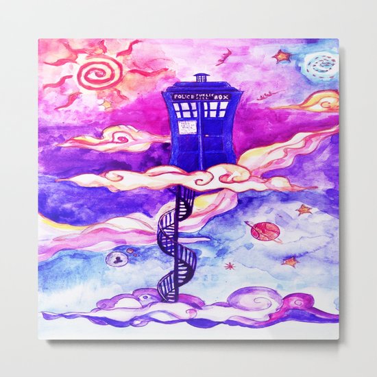 Tardis Colour Metal Print