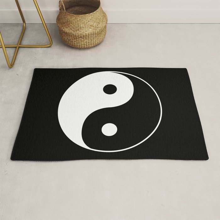 Yin Yang Rug by homestead | Society6