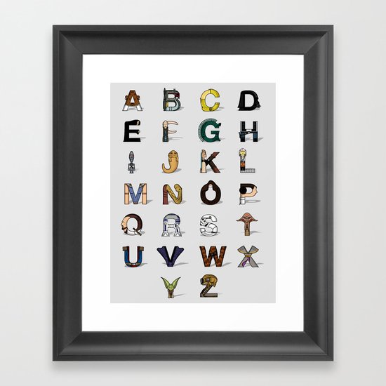 Star W. alphabet Framed Art Print
