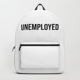UNEMPLOYED Backpack | Watercolor, Oil, Abstract, Illustration, Black And White, Figurative, Graphicdesign, Vector, Ink, Cartoon 