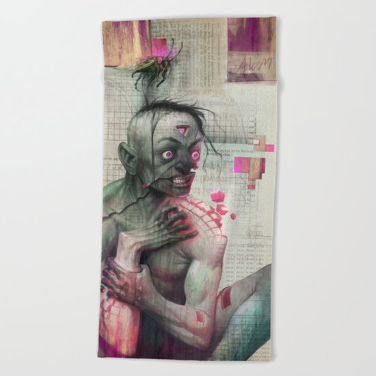 Self Analysis Defrag Beach Towel